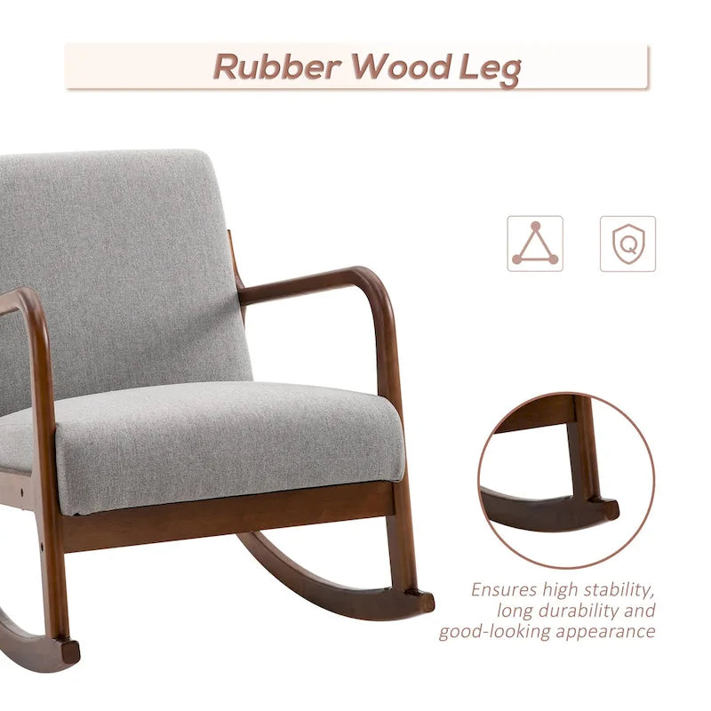 Fauteuil à bascule à dossier haut