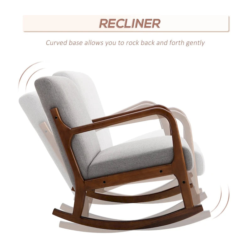 Fauteuil à bascule à dossier haut