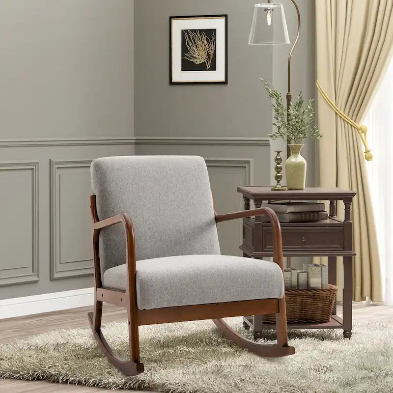 Fauteuil à bascule à dossier haut