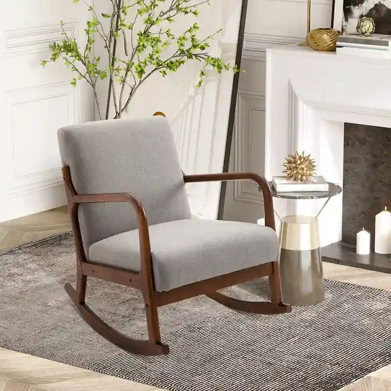 Fauteuil à bascule à dossier haut