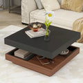 Table basse carrée double couche rotative à 360° au design moderne