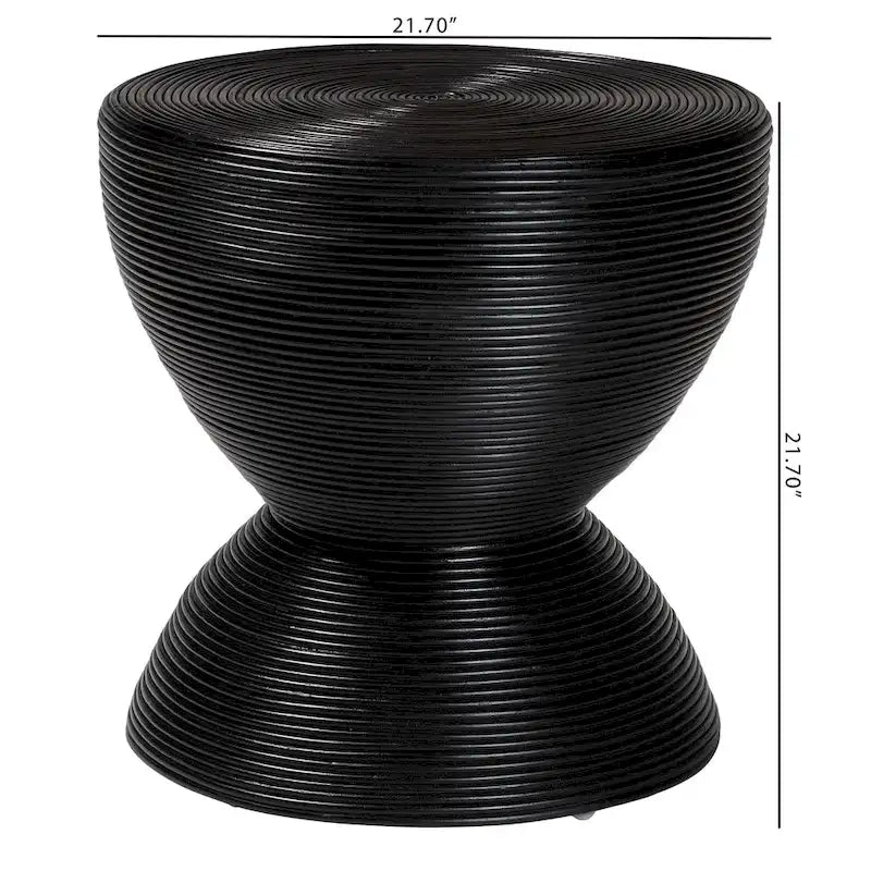 Table d'appoint en rotin naturel