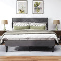 Upholstered headboard/platform bed