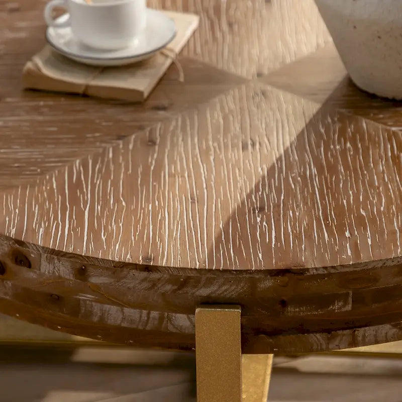 Table basse ronde de style rétro moderne