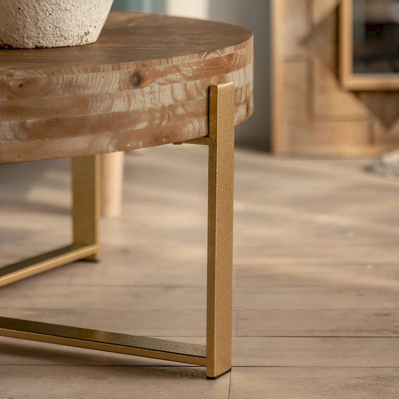 Table basse ronde de style rétro moderne
