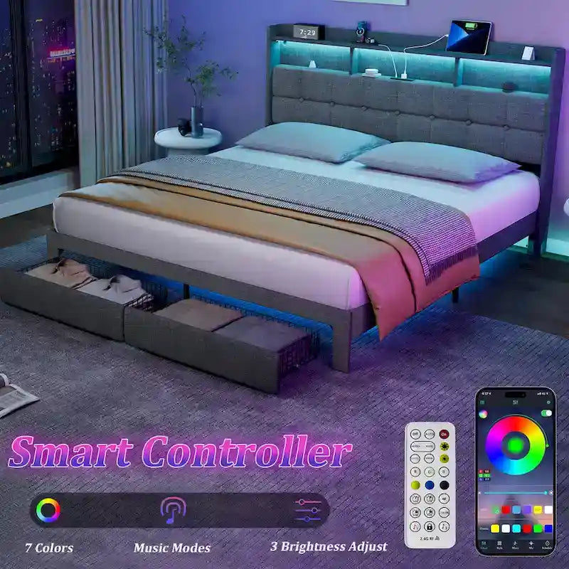Lit plateforme king-size