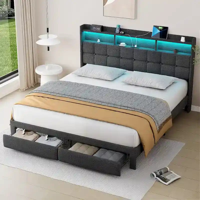 Lit plateforme king-size