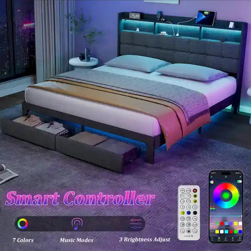 Lit plateforme king-size