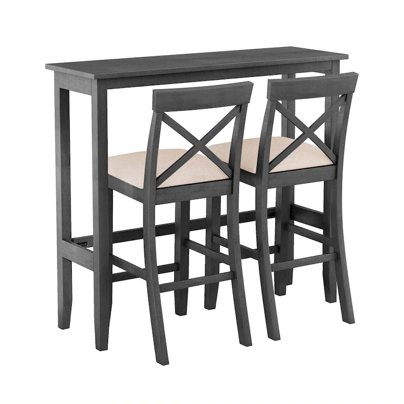 Table et chaises de salle à manger de style ferme