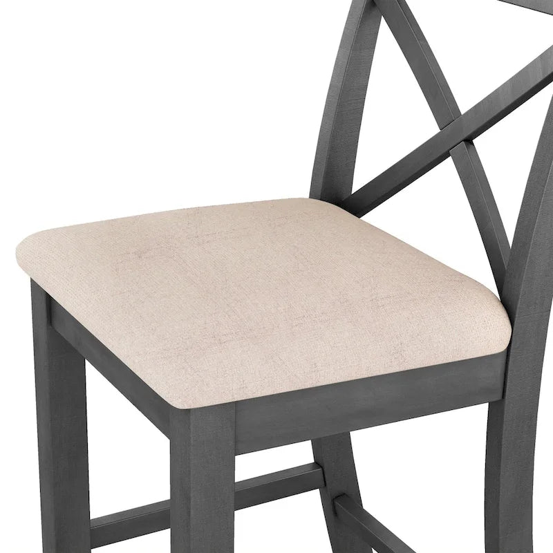 Table et chaises de salle à manger de style ferme