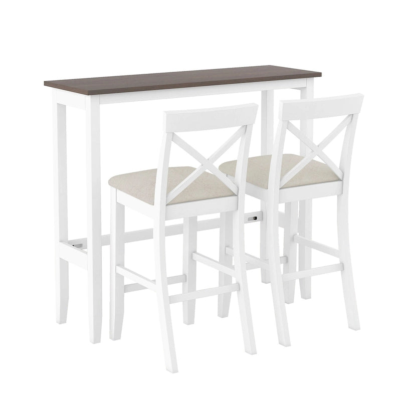 Table et chaises de salle à manger de style ferme
