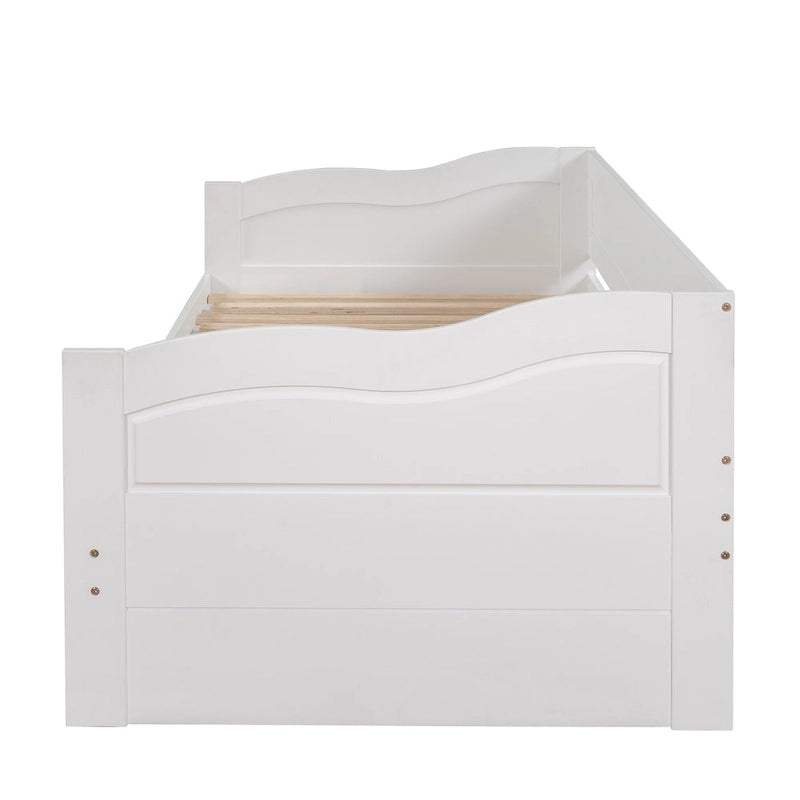 Canapé-lit extensible double en pin blanc