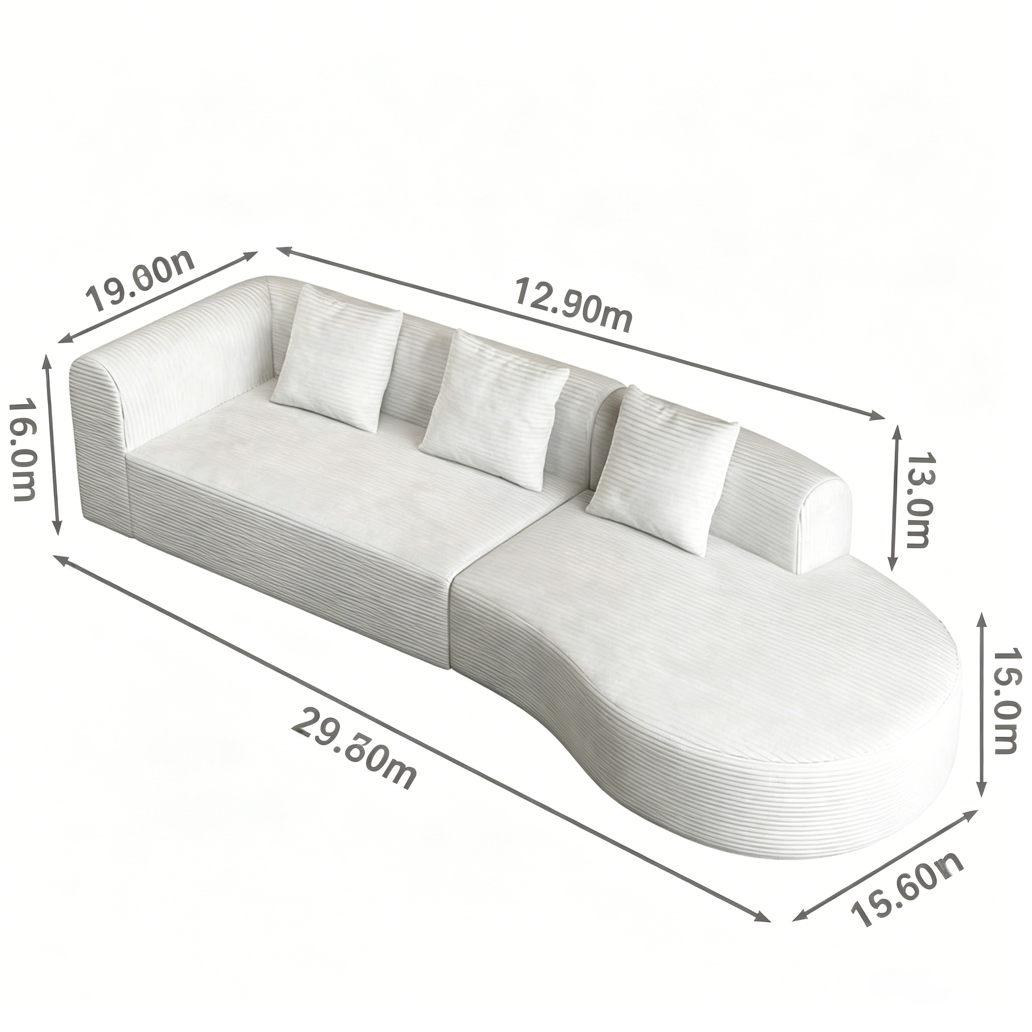 Cloud-Shaped Four-Seater Sofa