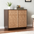 Armoires de cuisine de style transitoire en bois brun