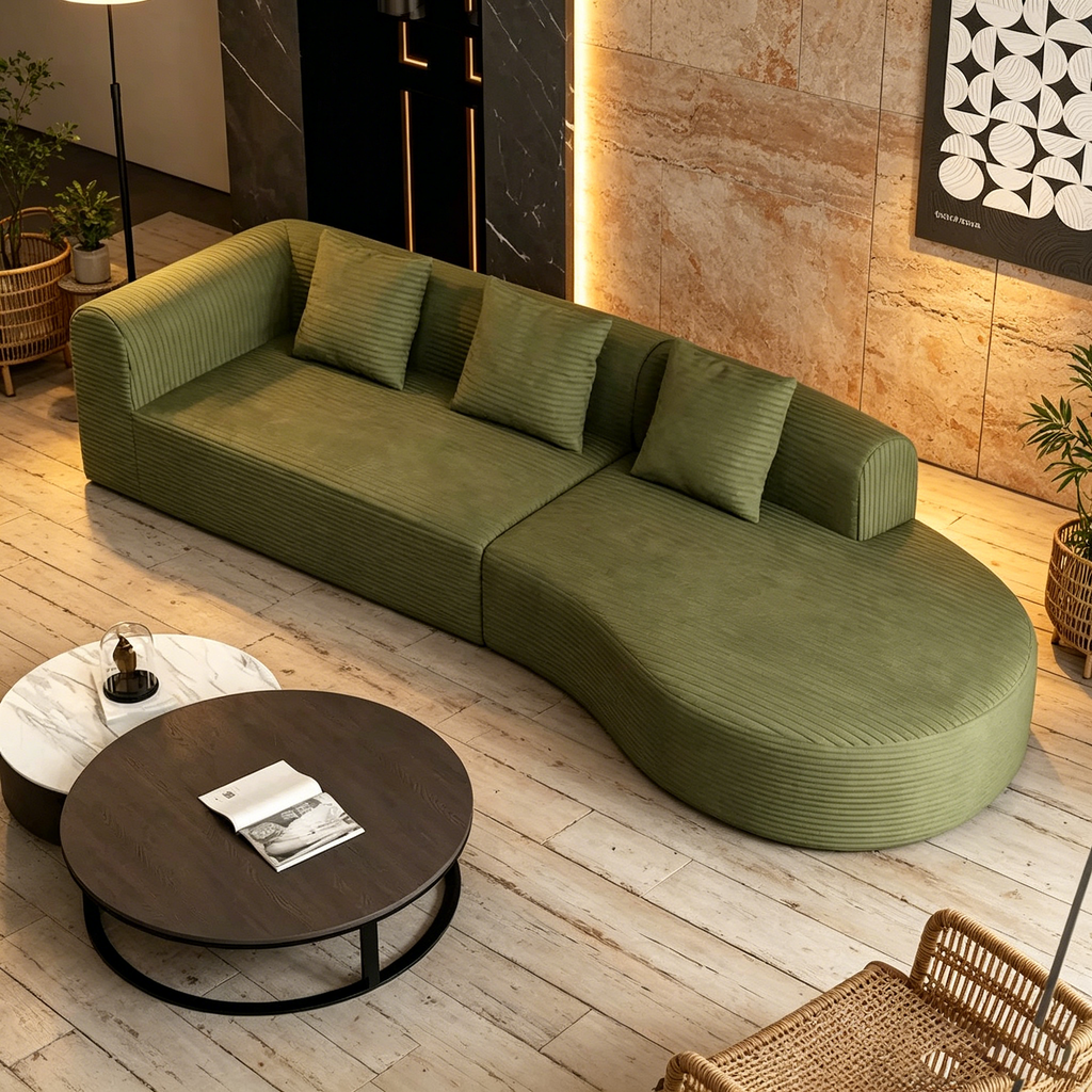 Cloud-Shaped Four-Seater Sofa
