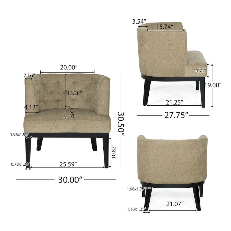 Chaise décorative capitonnée
