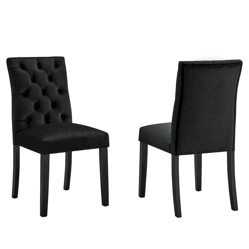 Chaise de salle à manger en velours