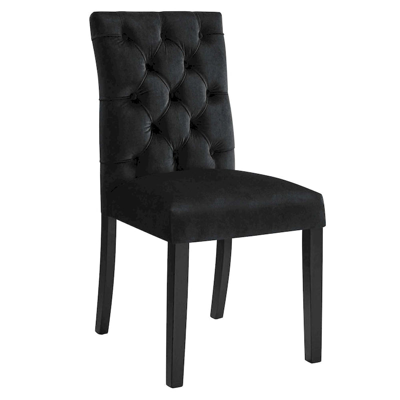 Chaise de salle à manger en velours