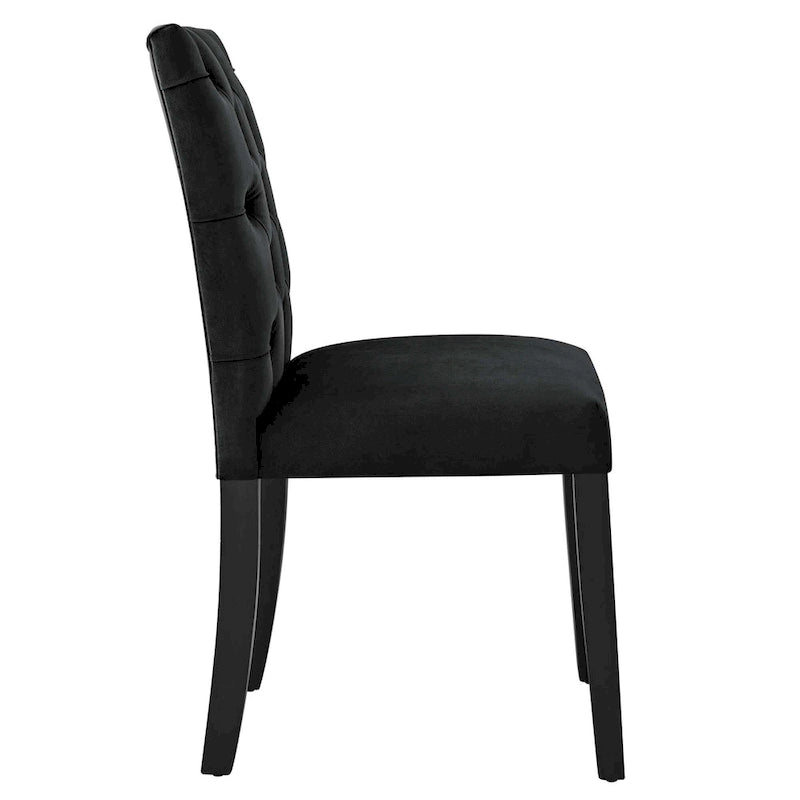Chaise de salle à manger en velours