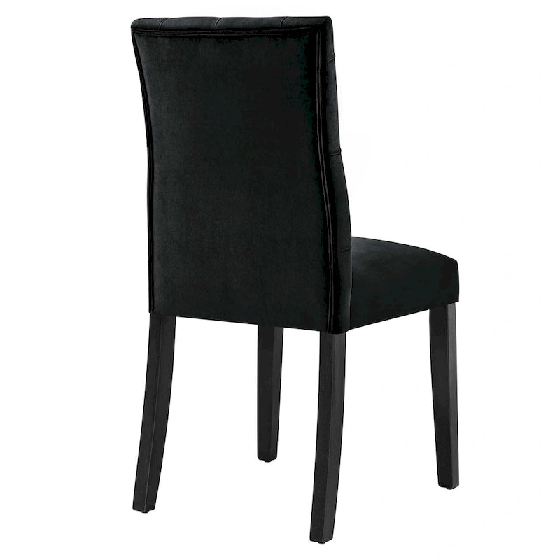 Chaise de salle à manger en velours