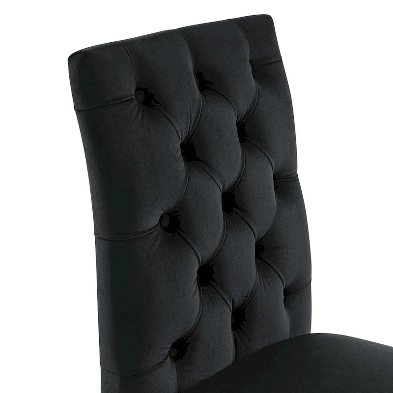 Chaise de salle à manger en velours