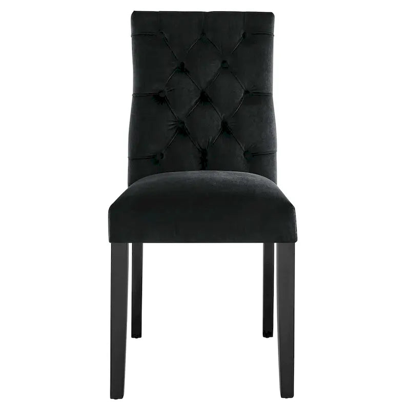 Chaise de salle à manger en velours