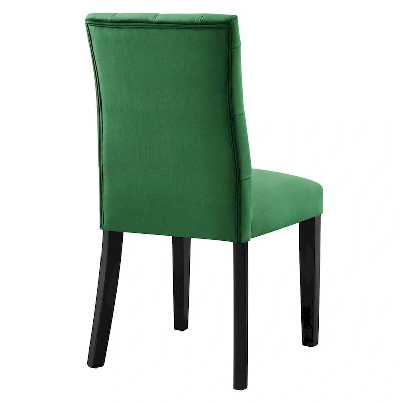 Chaise de salle à manger en velours