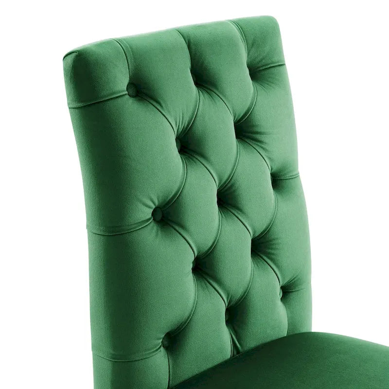 Chaise de salle à manger en velours
