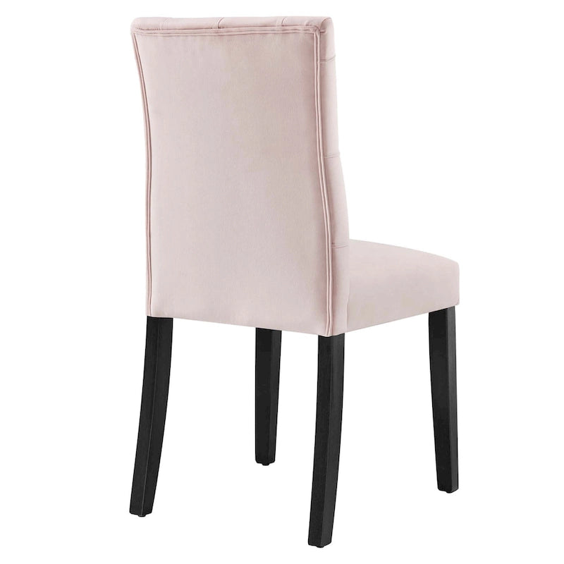 Chaise de salle à manger en velours