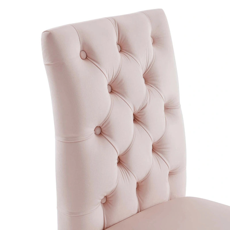 Chaise de salle à manger en velours
