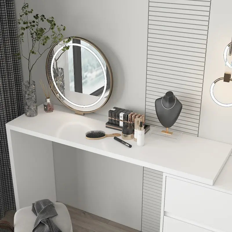 Coiffeuse pivotante