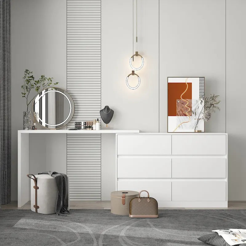 Coiffeuse pivotante