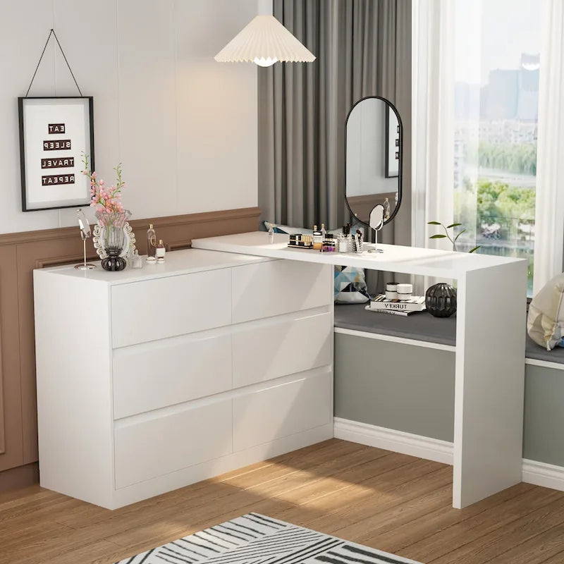 Coiffeuse pivotante
