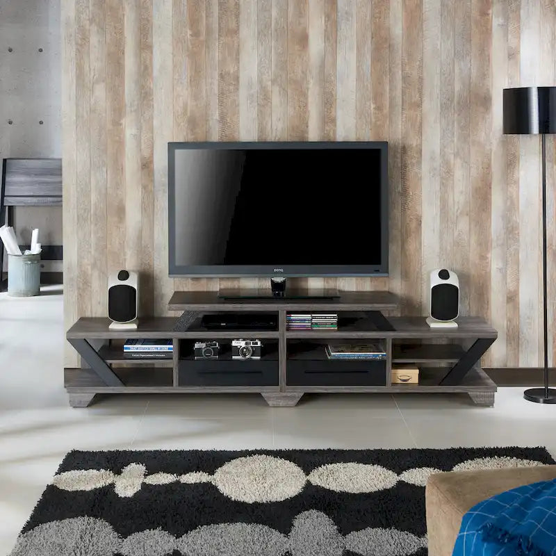 Meuble TV multicouche moderne de style ouvert