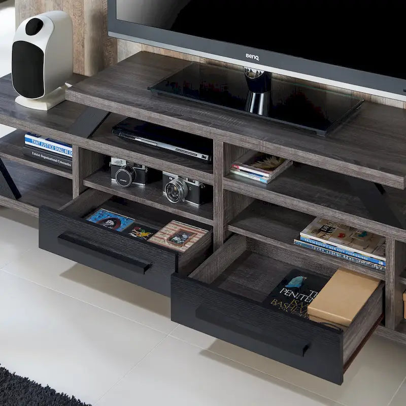 Meuble TV multicouche moderne de style ouvert