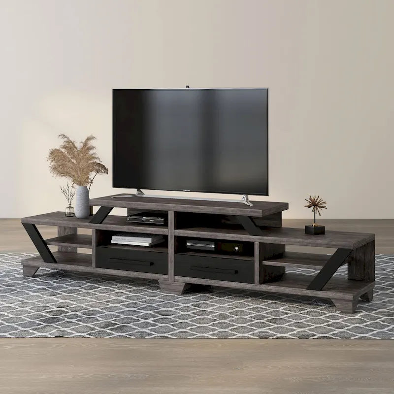 Meuble TV multicouche moderne de style ouvert