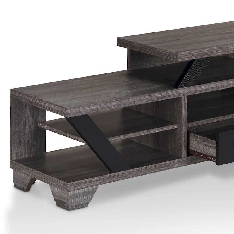Meuble TV multicouche moderne de style ouvert