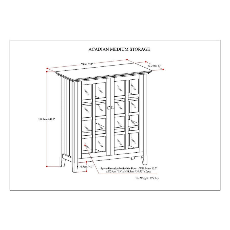 Armoire de rangement en bois massif