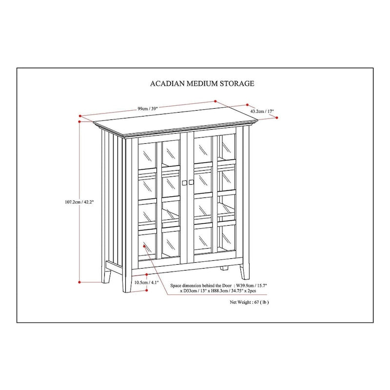 Armoire de rangement en bois massif