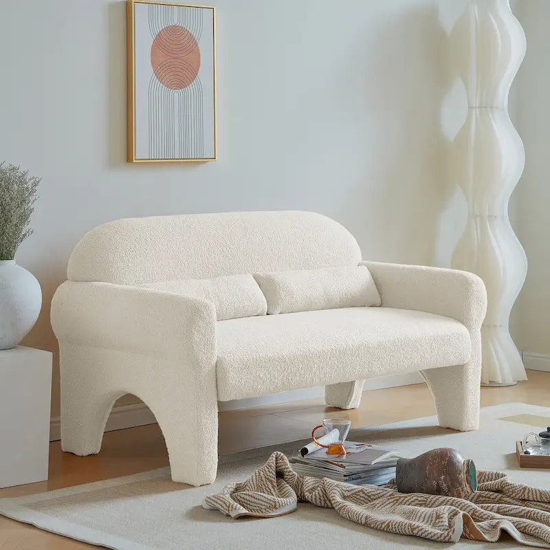 Canapé double moderne en peluche