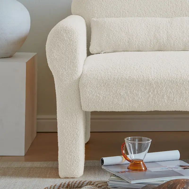 Canapé double moderne en peluche