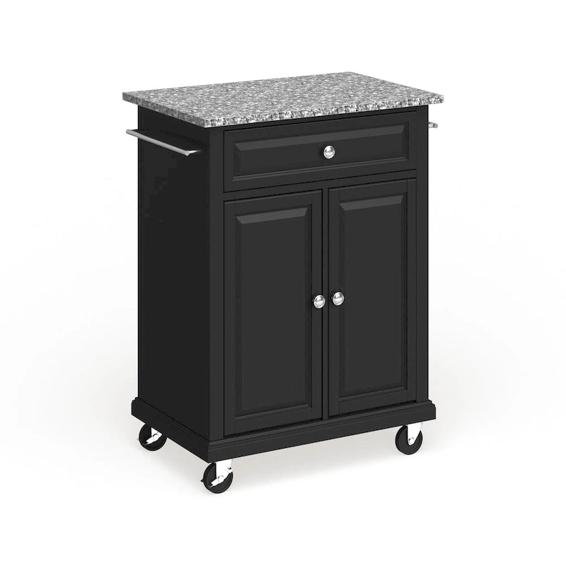 Chariot compact de cuisine en granit gris