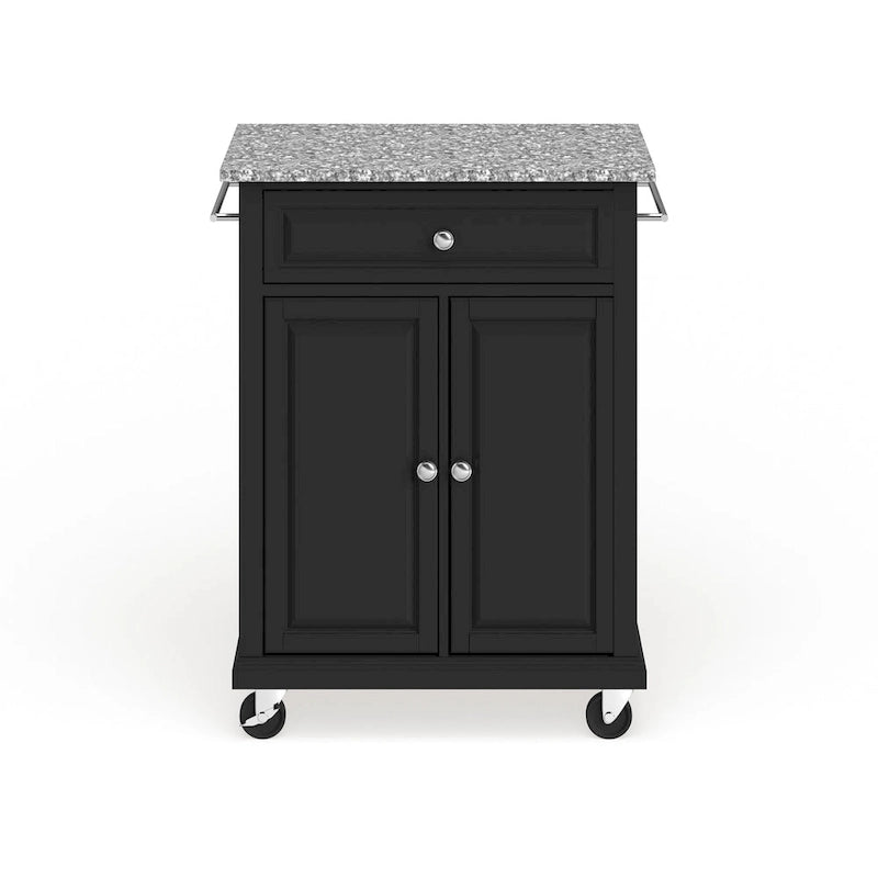 Chariot compact de cuisine en granit gris