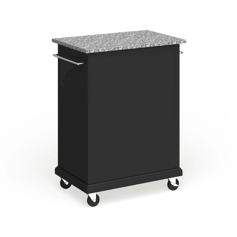 Chariot compact de cuisine en granit gris