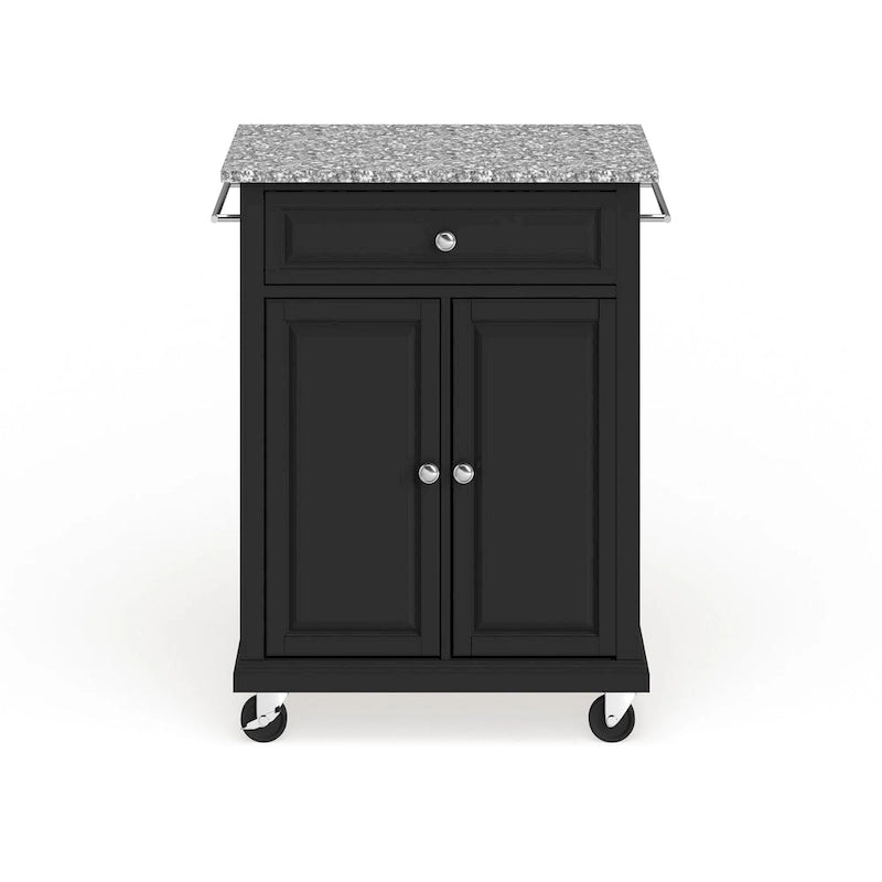Chariot compact de cuisine en granit gris