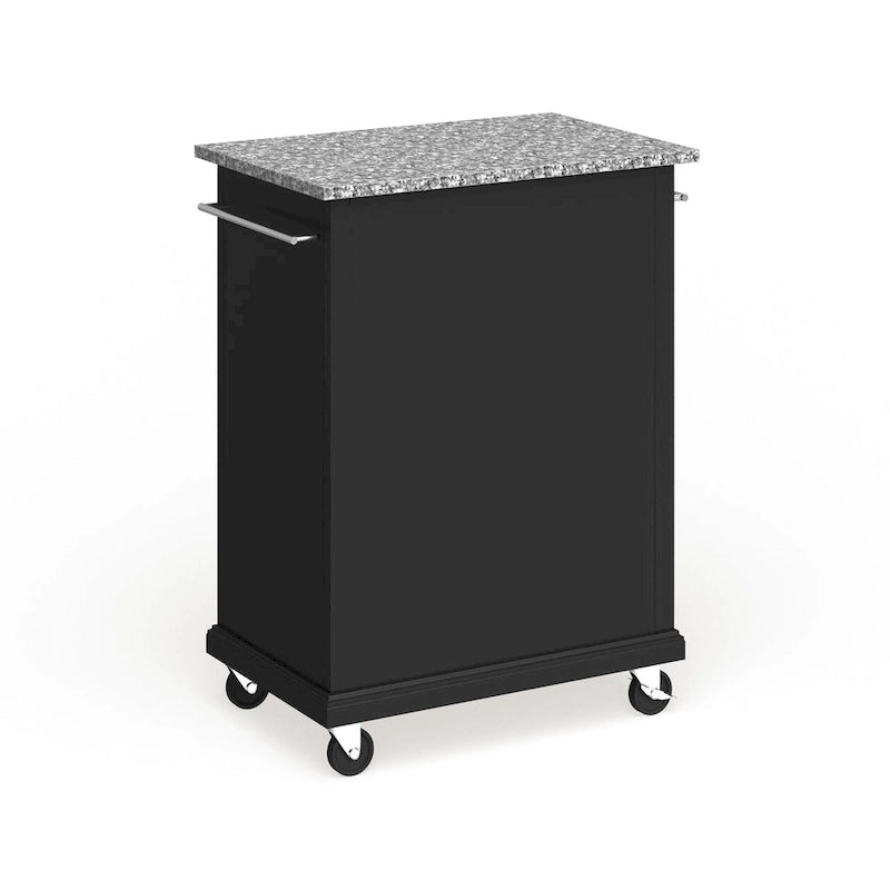 Chariot compact de cuisine en granit gris