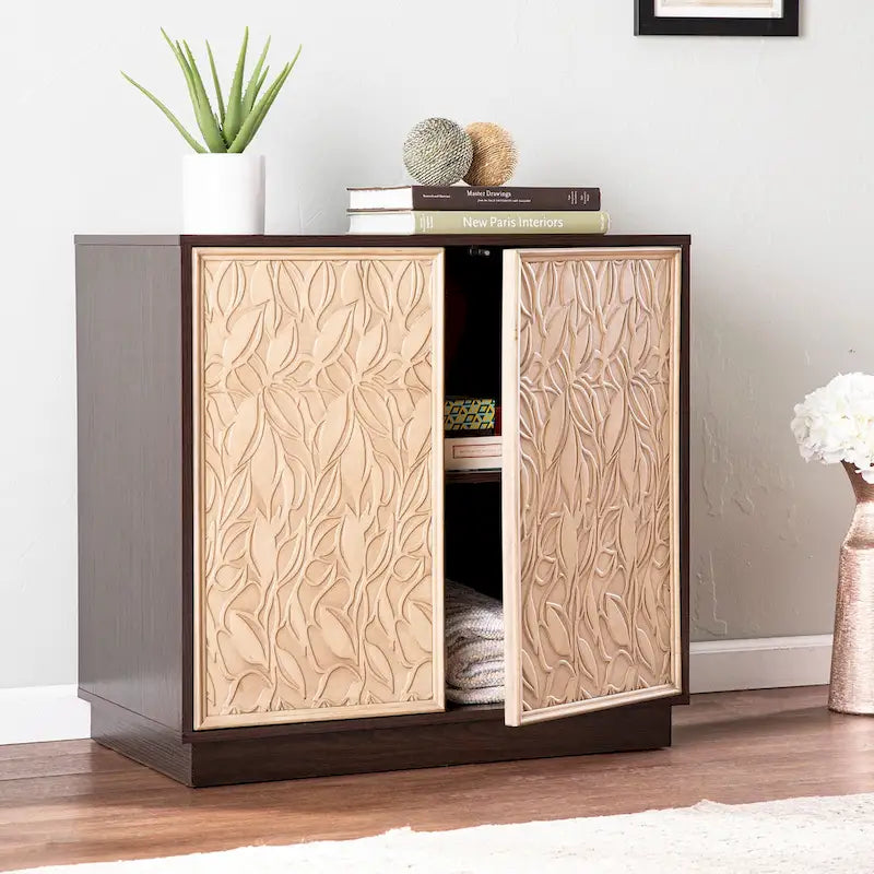 Armoires de cuisine de style transitoire en bois brun