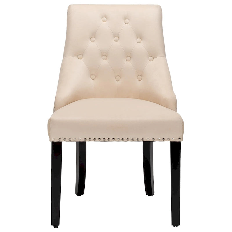 Chaise de salle à manger recouverte de velours