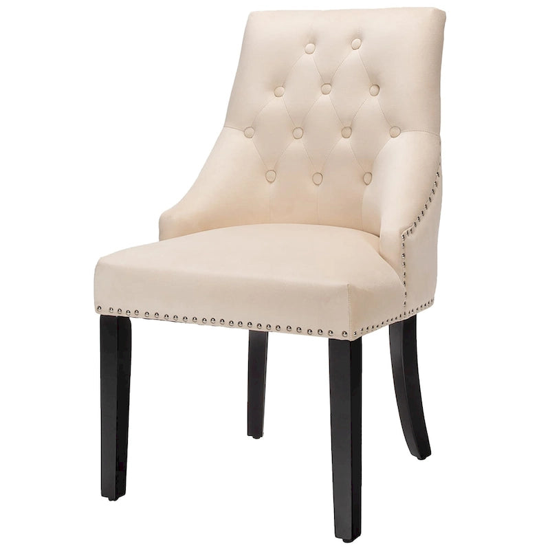 Chaise de salle à manger recouverte de velours