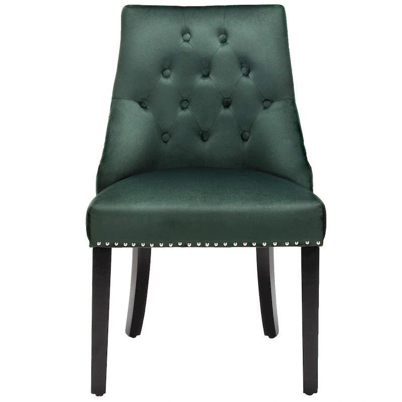 Chaise de salle à manger recouverte de velours